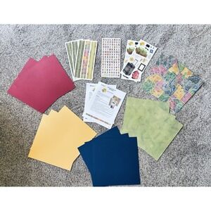 Sandy Lion Color Blocking Class Kit Travel Theme - Vintage Stickers Paper Guide‎